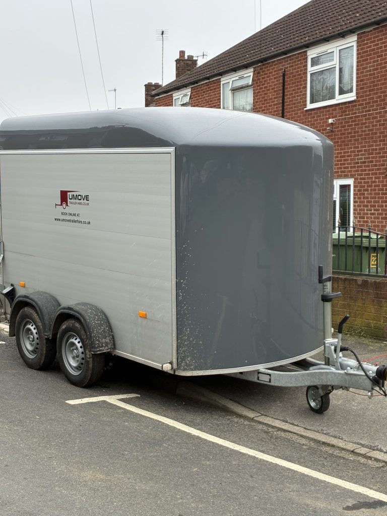 Debon C500 Box Trailer for Hire, Covered Motorcycle Transport, UK and Europe, Personal or Commercial Use
