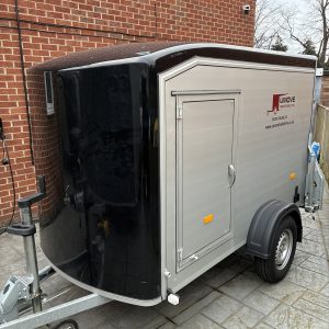 DEBON C255 ALUMINIUM BOX (3) TRAILER FOR HIRE, COVERED MOTORCYCLE TRANSPORT UK OR EUROPE, PERSONAL USE