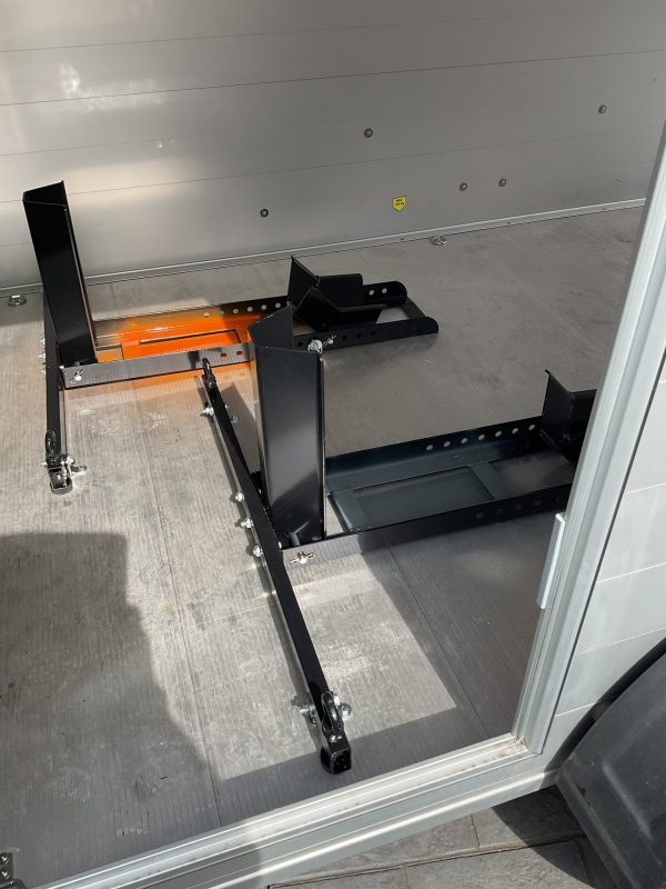 MOTORCYCLE CHOCK, RATCHET STRAPS, DETACHABLE EQUIPMENT FOR USE IN OUR DEBON C255 OR C500 HIRE BOX TRAILER - Image 3